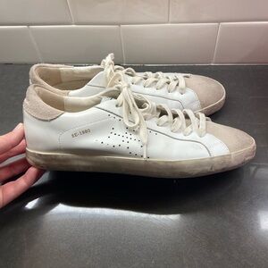 Sam Edelman white and beige sneakers